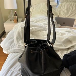 Authentic lv noe black leather bag